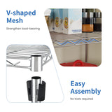 5 Tier Layer Rack Metal Shelf Commercial Storage Shelves for Storage Heavy Duty Metal Storage Shelves Durable and Versatile Storage Solution for Restaurant Garage Pantry Bathroom Office Kitchen PayLessHere