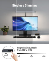 SUPERDANNY LED Desk Lamp for Office Home, Eye-Caring Desk Light with Adjustable Gooseneck, 12W Touch Control Dimmable Brightness, Architect Clamp SUPERDANNY