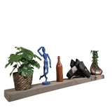 Joel's Antiques - 60 Inch Wooden Floating Shelves for Wall - Made of Natural Wood - Long Heavy Duty Rustic Fireplace Mantel & Book Shelf - Perfect for Living Room - Grey, Gray 60x6x2 in joelsantiques