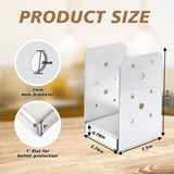 4"x4" Post Base Bracket (Internal 3.5"x3.5")，4 Pcs Stainless Steel Adjustable Post Base，Concrete Post Anchor for Deck，Pavilion, Railing, Porch Support MEWSDEN