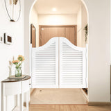 Modern Cafe Swing Doors 32" 33" 34" 35" 36" 37" 38" 39" 40" 45" Wide Solid Wood Saloon Swinging Doors with Hinges and Hardware Dutch Half Door for Kitchen Laundry Room Hallway Partition(White,W 42" x YiMengMao