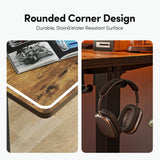 BANTI 48x24 Inches Electric Standing Desk with Drawer, Adjustable Height Sit Stand Desk, Stand Up Home Office Desk, Ergonomic Computer Desk, Rustic Brown BANTI