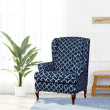 Eco-Ancheng Wingback Chair Slipcover 2 Piece Wingback Chair Cover Spandex Wing Chair Slipcovers Wingback Armchair Covers with Elastic Bottom for Living Room Wingback Chair Eco-Ancheng