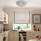 Litaddscen Modern Chrome Flush Mount Crystal Ceiling Light,2-Light Crystal Chandelier Ceiling Lighting for Bedroom Living Room Closet Kitchen,Hallway Light Fixtures with Sparkling Crystal Metal Shade Litaddscen