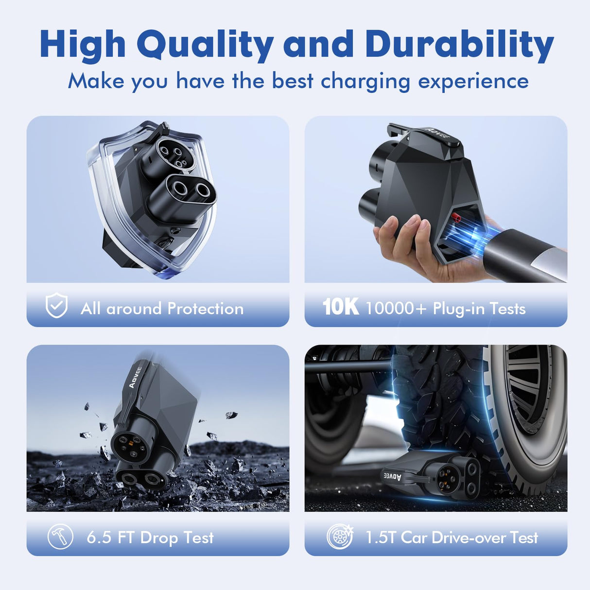 Aovee NACS to CCS1 Supercharging Adapter 500A 250KW,EV Charging Plug for Tesla V3/V4 DC Supercharger Stations Compatible with Ford,GM,Rivian,Volvo,and Polestar EVs Aovee