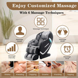 RESTREAL 4D Massage Chair Full Body, Zero Gravity SL-Track Shiatsu Electric Massage Chair Recliner, Airbag Massage, Deep Yoga Stretch with Heat Body Scan Bluetooth Foot Roller, Extendable Footrest RESTREAL