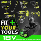 NEW Upgraded 3.5Ah 18V Battery for Ryobi 18V Battery Lithium-ion Battery for Ryobi 18V ONEPLUS Battery P102 P108 P189 P190 P197 P100 P107 for 18V Ryobi Battery Replacement Cordless Tool Battery 2PACK Bonadget