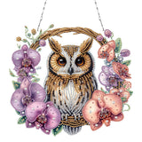 Diamond Art Hanging Kit for Adult,Owl Special Shaped Rhinestone,DIY Acrylic Diamond Painting Window Pendants for Window Suncatchers and Home Wall Decor WoodArtSupply
