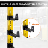 biosp 4-Tier Wall Mount Lumber Storage Rack, Heavy Duty Wood Organizer Support Rack, Metal Cantilever Lumber Storage Shelf For Garage, Basement, Pantry, Workshop, 36.02''L x 13.19''D x 2.48''W, 4 Pack biosp