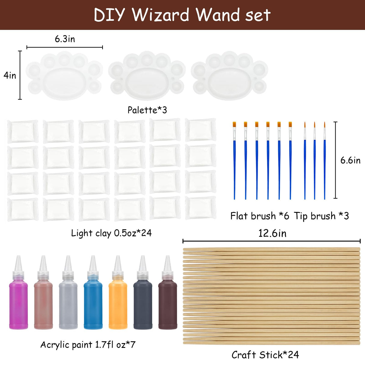 Magic Wizard Wand Making Kit DIY Craft Set for Kids Adult Birthday Party Gift Make Your Own 24 Wands (67-Piece) Maikoi
