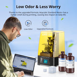 ANYCUBIC Standard 3D Printer Resin Plus, 405nm SLA Fast UV-Curing Resin, High Precision & Rapid Photopolymer for 8K/14K/16K Capable LCD/DLP/SLA 3D Printing (Gray, 1000g) ANYCUBIC