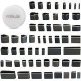 YKSPLUSK 56 Pieces Leather Hole Punch Set, Leather Cutting Dies Kit with Storage Case & Mat, Multiple Shapes Hole Punch Tool for Belts, Hollow Punch Cutter Tool for Handmade DIY Crafts YKSPLUSK