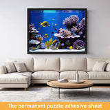 Arrowbash 24 Pcs Preserve 5 X 1000 Piece Puzzle Glue Sheets Clear Adhesive Puzzle Saver Sheets Peel and Stick Tape Extra Large Thick No Mess Grid Tape for Finished Jigsaw Framing Arrowbash