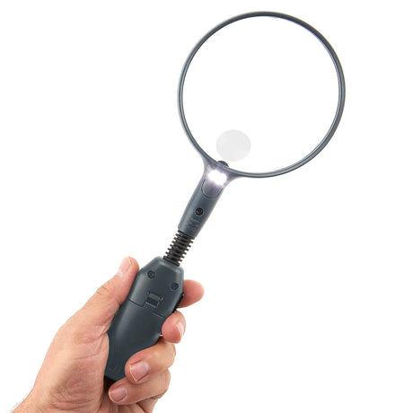 Carson MagniLamp LED Lighted 2x Hand Held or Hands Free Hobby Magnifier with Flexible Gooseneck for Reading, Crafts, Soldering, Jewelry and other Tasks and Hobbies For a Work Bench or Desk Top (GN-55) Carson