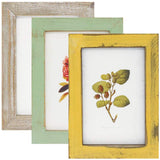 Yokoke 4x6 Inch Rustic Picture Frames - Farmhouse Distressed Frames 100% Reclaimed Wood Photo Frames for Tabletop or Wall Mounting - Vertical & Horizontal - Home Office Gallery Decor - 3 Pack Yokoke