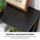 HOMISSUE Tall Bookshelf, 6-Tier Book Shelf, Rustic Wood Metal Bookshelves and Bookcases, Freestanding and Industrial Open Bookcase for Home Office, Living Room and Bedroom, Black HOMISSUE