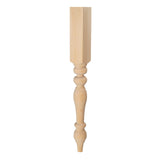 CAROLINA LEG CO. Slim Chunky Pine Island Table Legs - Solid Wood - Country Style - Dimensions: 3.5" x 34.5" CAROLINA LEG CO.