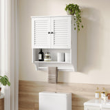 ChooChoo Medicine Cabinet, Bathroom Wall Cabinet, 2 Doors Over The Toilet Space Saver Storage Cabinet with Large Space, White ChooChoo