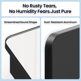 Black Medicine Cabinet with Mirror for Bathroom: 16 x 20 Inch Small Mirrored Vanity Storage with Adjustable Shelves - Surface or Recessed Wall Mount - Matte Black Frame MemoCastle