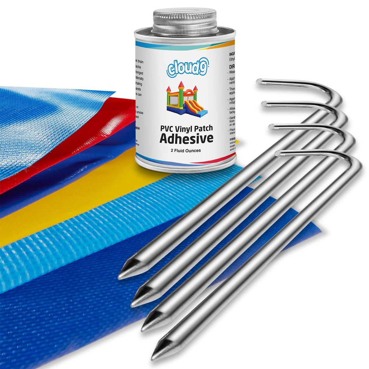 Cloud 9 Commercial Grade Crayon Castle Bounce House with Built-in Roof and Emergency Escape Hatch for Safety - 100% PVC 17' x 13' Bouncer - Inflatable Only Cloud 9