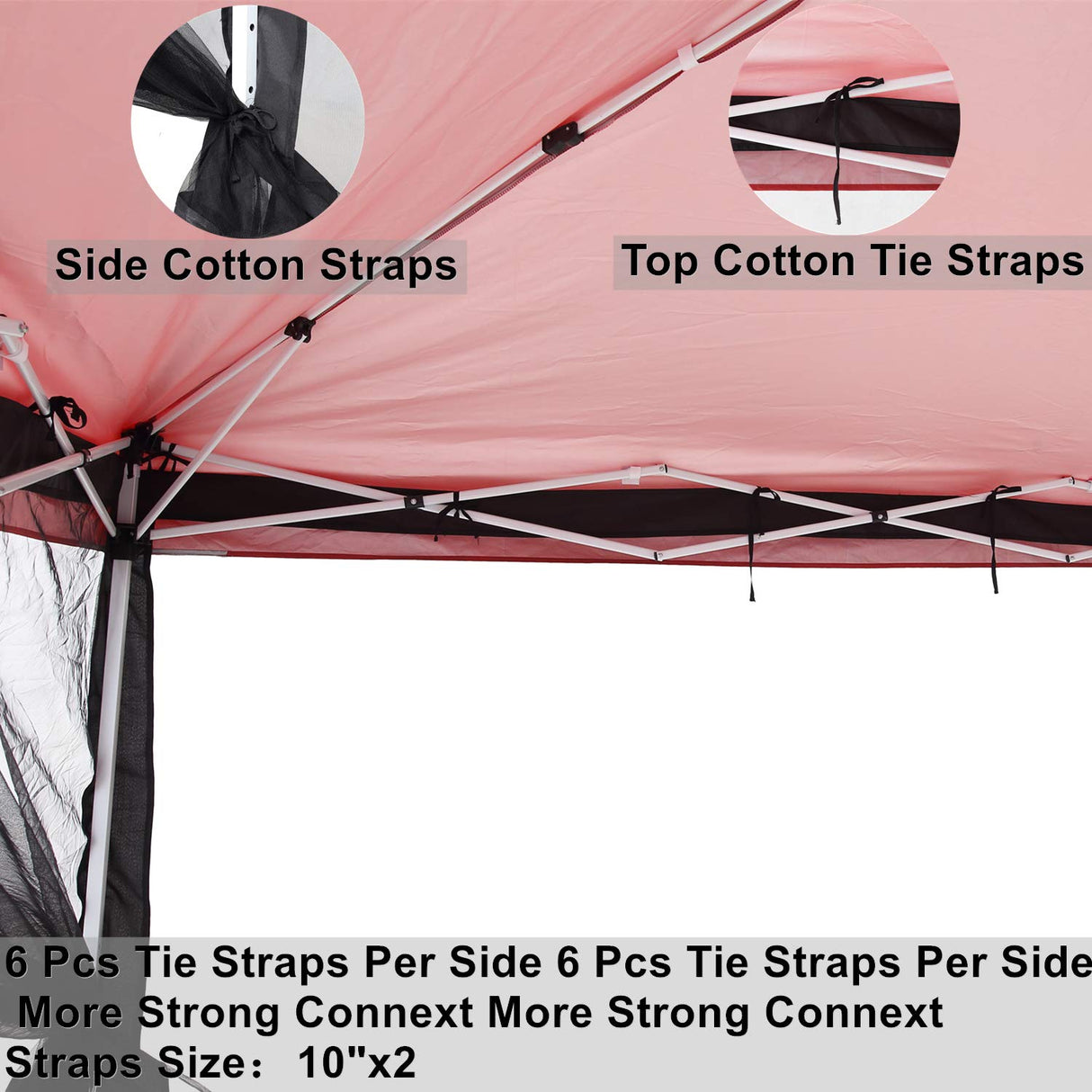 Mosquito Net with Zipper for Outdoor Camping Mosquito Net DIY Canopy Screen Wall Outdoor Mosquito Net for 10 x 10 Patio Gazebo and Tent Tappio