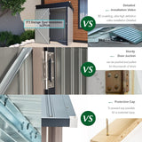 AECOJOY 5' x 3' Outdoor Storage Shed, Small Metal Shed (16.6 Sq.Ft Land) with Design of Lockable Door, Utility and Tool Storage for Garden, Backyard, Patio, Outside use. AECOJOY