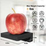 SRIWATANA Small Floating Shelves Wall Mounted, 4 Inch Wood Shelf for Decoration and Storage Set of 4, Mini Display Shelf for Bedroom, Bathroom, Kitchen, Office (Weathered Black) SRIWATANA