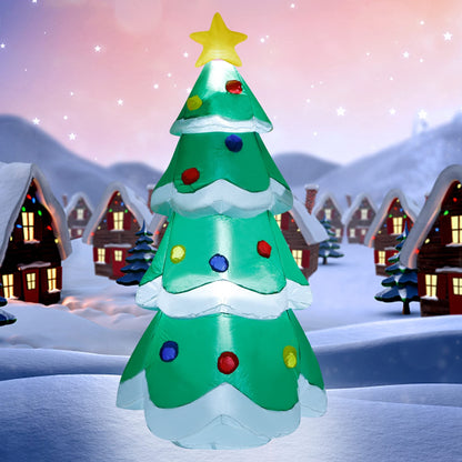 DR.DUDU 5 FT Inflatable Christmas Tree, LED Light up Xmas Tree Blow up Decorations for Christmas Party Indoor Outdoor Yard Garden Lawn Holiday Party