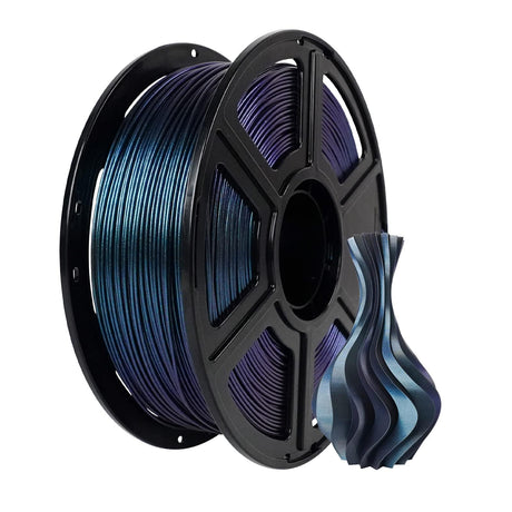 FLASHFORGE PLA Filament 1.75mm +/- 0.02mm Burnt Titanium, Color Changeable 3D Printer Filament 1kg (2.2lbs), Chameleon Changing Colors with Light, Perfectly Hide The Layer Line FLASHFORGE