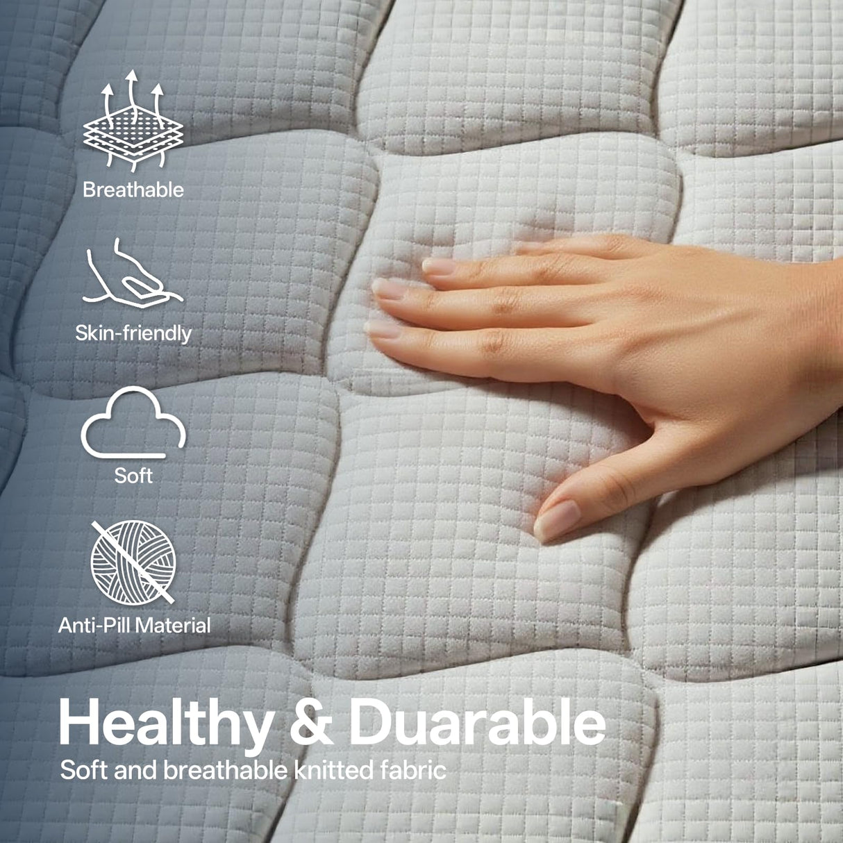 Qabefy King Mattress, 10 Inch Memory Foam Hybrid Mattress in a Box, Medium Firm and Individually Pocket Springs - Pressure Relief, CertiPUR-US Certified, Motion Isolation Qabefy