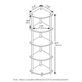 Furinno Turn-N-Tube 5-Tier Corner Multipurpose Display Shelves, Set of 2 Furinno