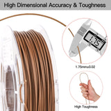 AMOLEN Wood Filament Bundle 3D Printing Filament Wood Sets,Walnut,Cherry Wood,Bamboo Wood,Ebony Black Wood,3D Printer Filament,PLA Filament 1.75mm,200g/Spool AMOLEN