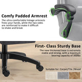 Darkecho Gaming Chair Fabric with Pocket Spring Cushion,Massage Office Chair with Footrest and Linkage Armrests,Ergonomic Adjustable Desk Computer Chair with Headrest and Lumbar Support Black Darkecho