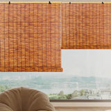 DISPRA Bamboo Roll-Up Outdoor Blind – Natural Sun Shade for Balconies, Patios, and Windows DISPRA