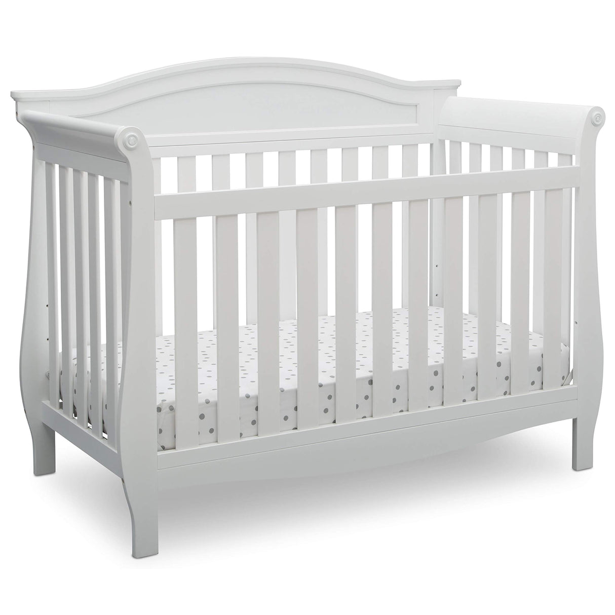 Delta Children Lancaster 4-in-1 Convertible Baby Crib, Bianca White Delta Children