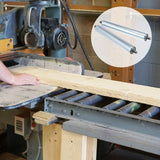 Therwen 4 Sets 1.5'' Diameter Conveyor Rollers with Roller Stands 10'' Galvanized Steel Long Roller and Bracket Set Easy Install Industrial Use Metal Canoe Kayak Woodworking Heavy Goods Support Kit Therwen
