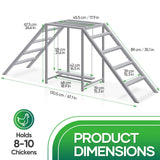 Chicken Coop, Chicken Perches with Swing, Chicken Roosting Bars, Chicken Run Accessories Toy, Wooden Chicken Ladder for Pet's Healthy & Happy, Sturdy and Easy to Clean, Suitable for Backyard Farm Nandae