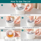 vancasso 8 oz Ramekins with Lid, Porcelain Creme Brulee Souffle Dishes, White Pudding Custard Cups Ramiken for Baking, Dishwasher and Oven Safe, Set of 6 vancasso