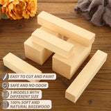 ABuff Basswood Carving Blocks 24 PCS Wood Blocks for Carving, Basswood for Wood Carving Wood, Unfinished Wood Blocks for Beginner or Expert Carvers and Whittling ABuff