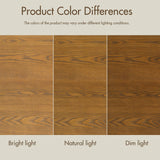 Hyfirm Walnut Nesting Coffee Table Set - 2-Piece Fluted Rubberwood Legs Living Room Center Furniture - MDF with Ash Veneer Irregular Oval Side Tables Hyfirm