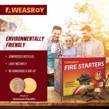 Fire Starter Squares 64 - Fire Starters for Fireplace,Chimney,BBQ Grill,Camping Fire,Wood Stove - Water Resistant and Safe Odourless - Camping Accessories AWEASROY