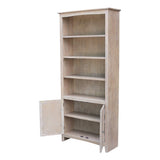 International Concepts Shaker Bookcase-72 H Bookcase, Washed Gray Taupe IC INTERNATIONAL CONCEPTS
