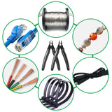 BOENFU Micro Wire Cutter Jewelry Wire Cutters Zip Tie Cutters 2-Pack Flush Cut Nippers Precision Small Side Cutting Pliers for 3d Print, Plastic Models, Jewelry, Electronics, Black, 5 Inches BOENFU