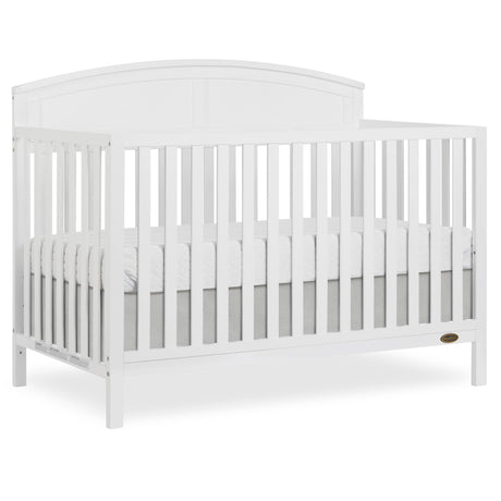 EVOLUR Dream On Me Storybrooke 5 in 1 Convertible Crib in White, JPMA & Greenguard Gold Certified,Built of Sustainable Pinewood, 3 Mattress Height Settings, Non-Toxic Water-Based Paint Finish Dream On Me