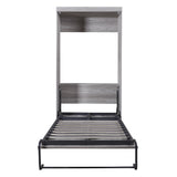 Harper & Bright Designs Twin Size Murphy Bed, can be Folded into a Cabinet, Gray Harper & Bright Designs