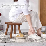 Jurath Wooden Step Stool for Adults Step Stool for Toddlers Plant Stool Small Wooden Stool with Four Detachable and Assembled Legs Nicely Balanced (Classic 9.3inch) Jurath