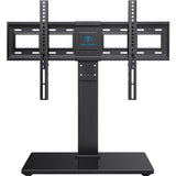 PERLESMITH Universal Swivel TV Stand Base, Table Top TV Stand for 37 to 65,70,75 inch LCD LED TVs, Height Adjustable TV Mount Stand with Tempered Glass Base, VESA 600x400mm, Holds up to 99lbs, PSTVS13 PERLESMITH