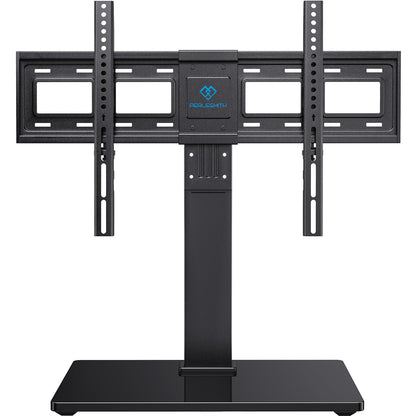 PERLESMITH Universal Swivel TV Stand Base, Table Top TV Stand for 37 to 65,70,75 inch LCD LED TVs, Height Adjustable TV Mount Stand with Tempered Glass Base, VESA 600x400mm, Holds up to 99lbs, PSTVS13