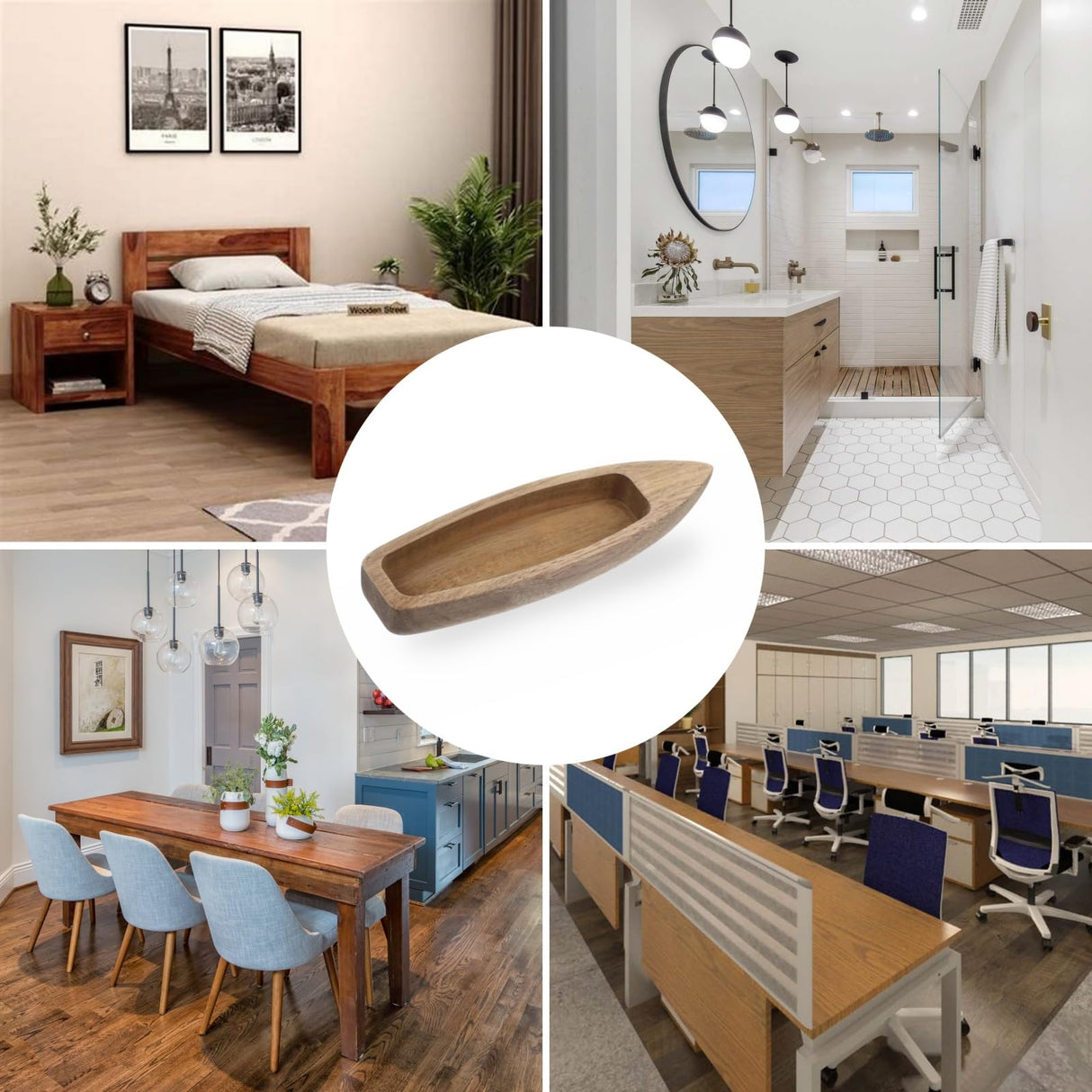 1 PCS Wooden Boat Unfinished Wood Boat Boat Decor Model Boat for DIY Projects and Home, Bathroom, Bedroom, Office Decorations Nanchroadly