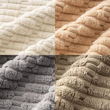 MIULEE Pack of 4 Neutral Corduroy Decorative Throw Pillow Covers 18x18 Inch for Sofa Living Room Couch Bed Rustic Farmhouse Boho Soft Striped Pillow Covers Home Decor Beige and Brown MIULEE